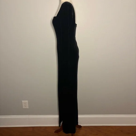 Jenny Yoo Rachel Square Neck Long Sleeve Velvet Gown size 2 - Picture 5 of 5
